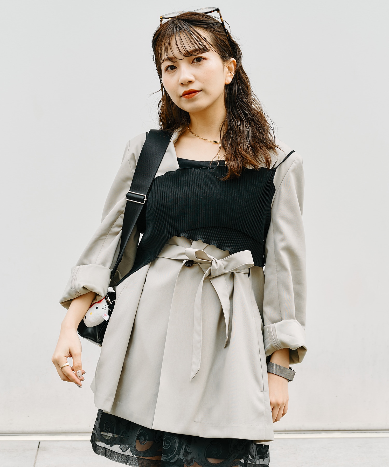 TODO WAVE SHEER CAMISOLE(FREE BLACK): kotohayokozawa: WOMENS