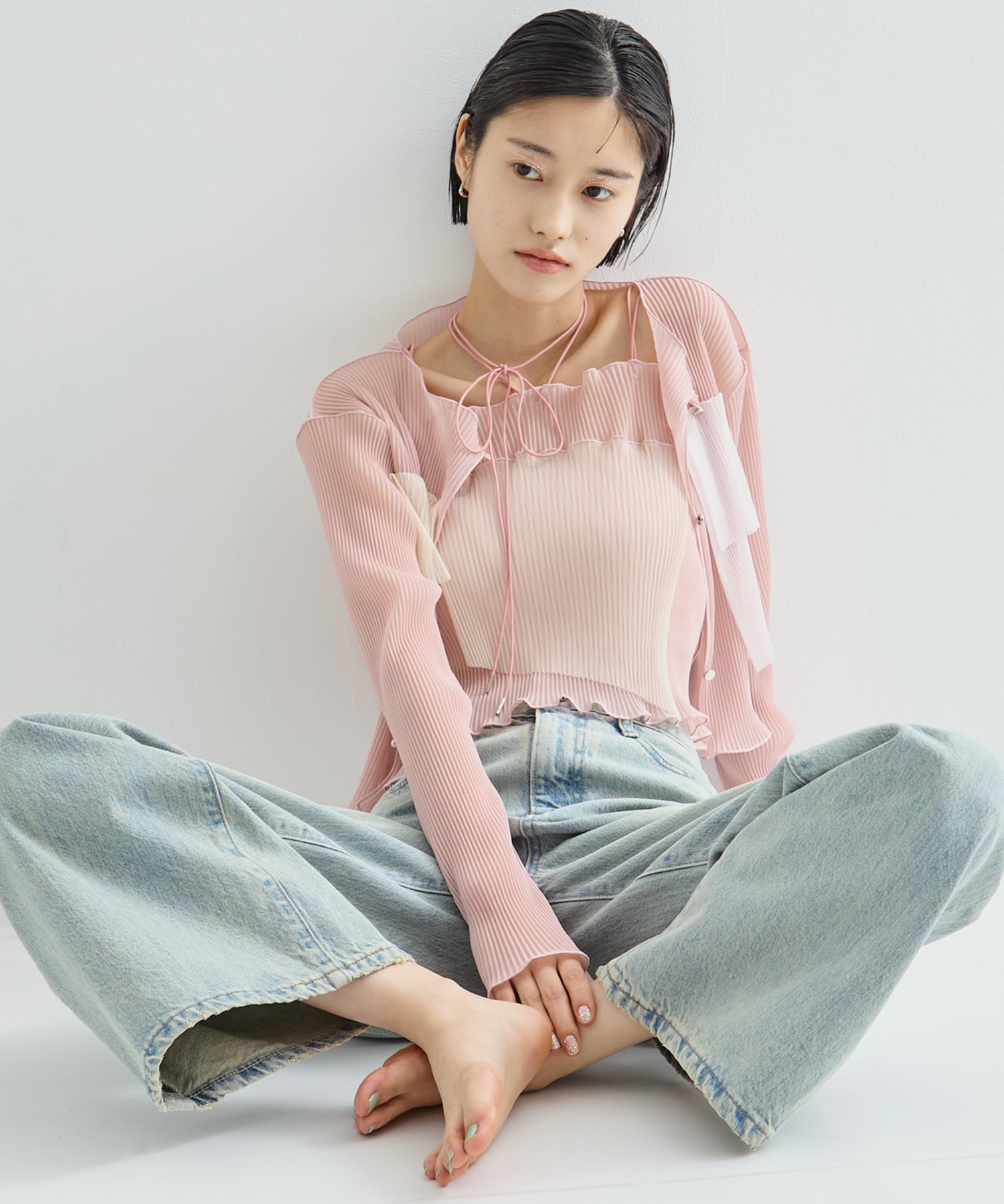 別注SHEER CARDIGAN(FREE PINK): kotohayokozawa: WOMENS｜ STUDIOUS