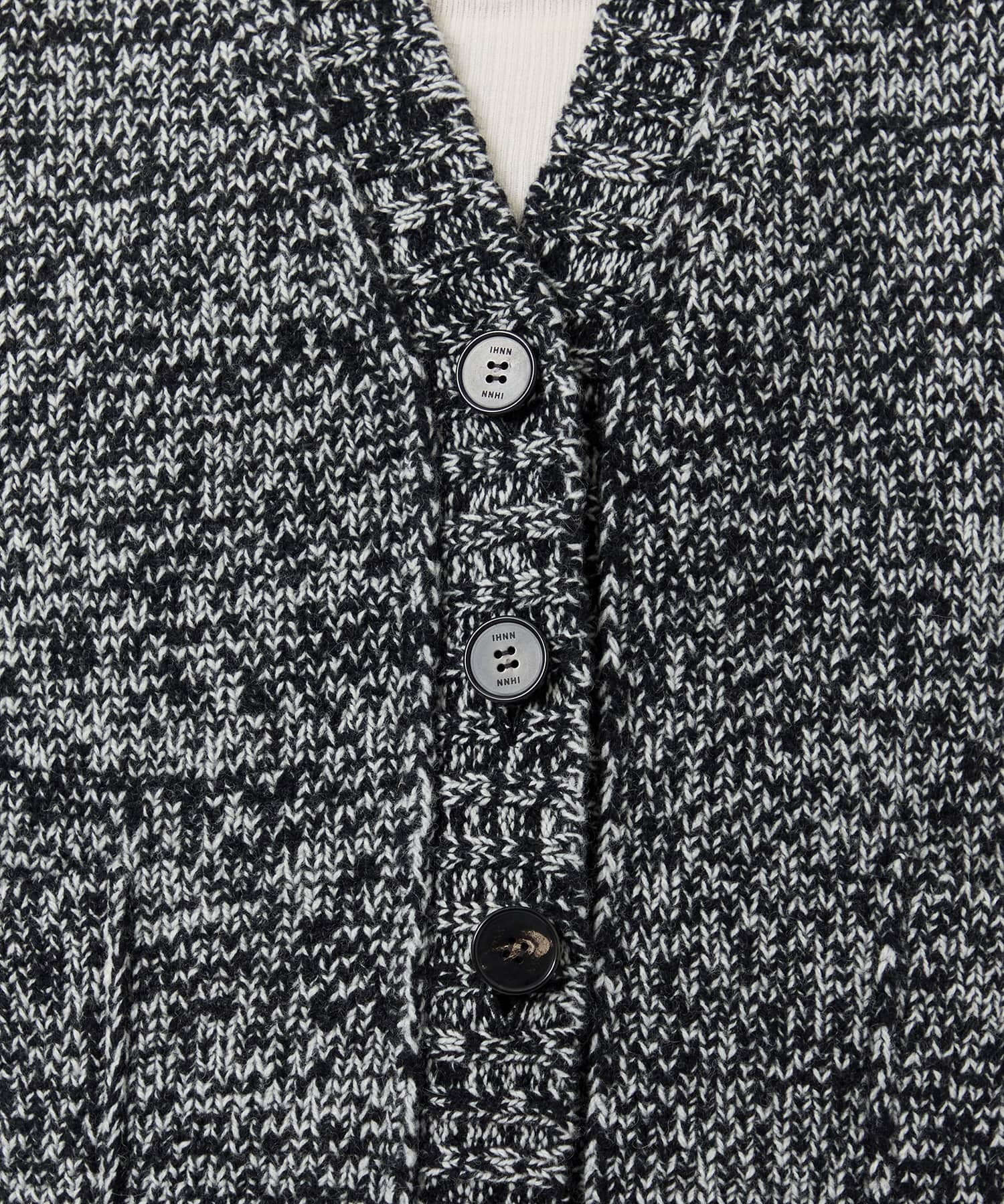 COLOR STITCH LOWGAUGE CARDIGAN(FREE BLACK): IHNN: WOMENS