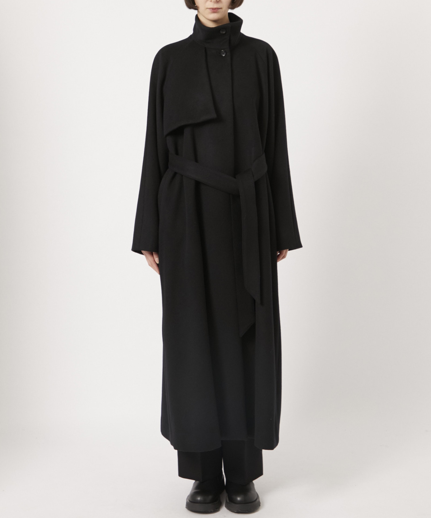 別注スタンドカラーコクーンコート(1 BLACK): Dessin de mode: WOMENS