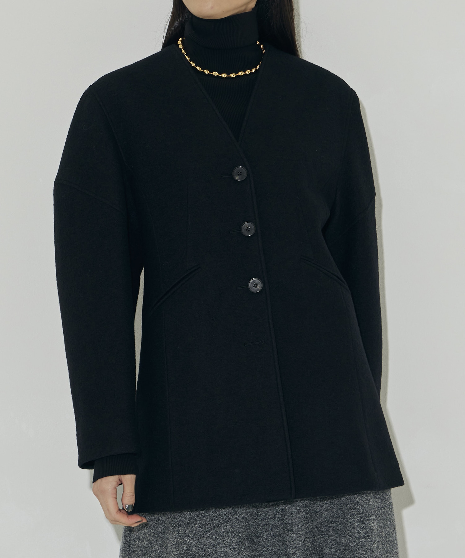 Helene boucle JK BK(2 BLACK): AKIRANAKA: WOMENS｜ STUDIOUS ONLINE