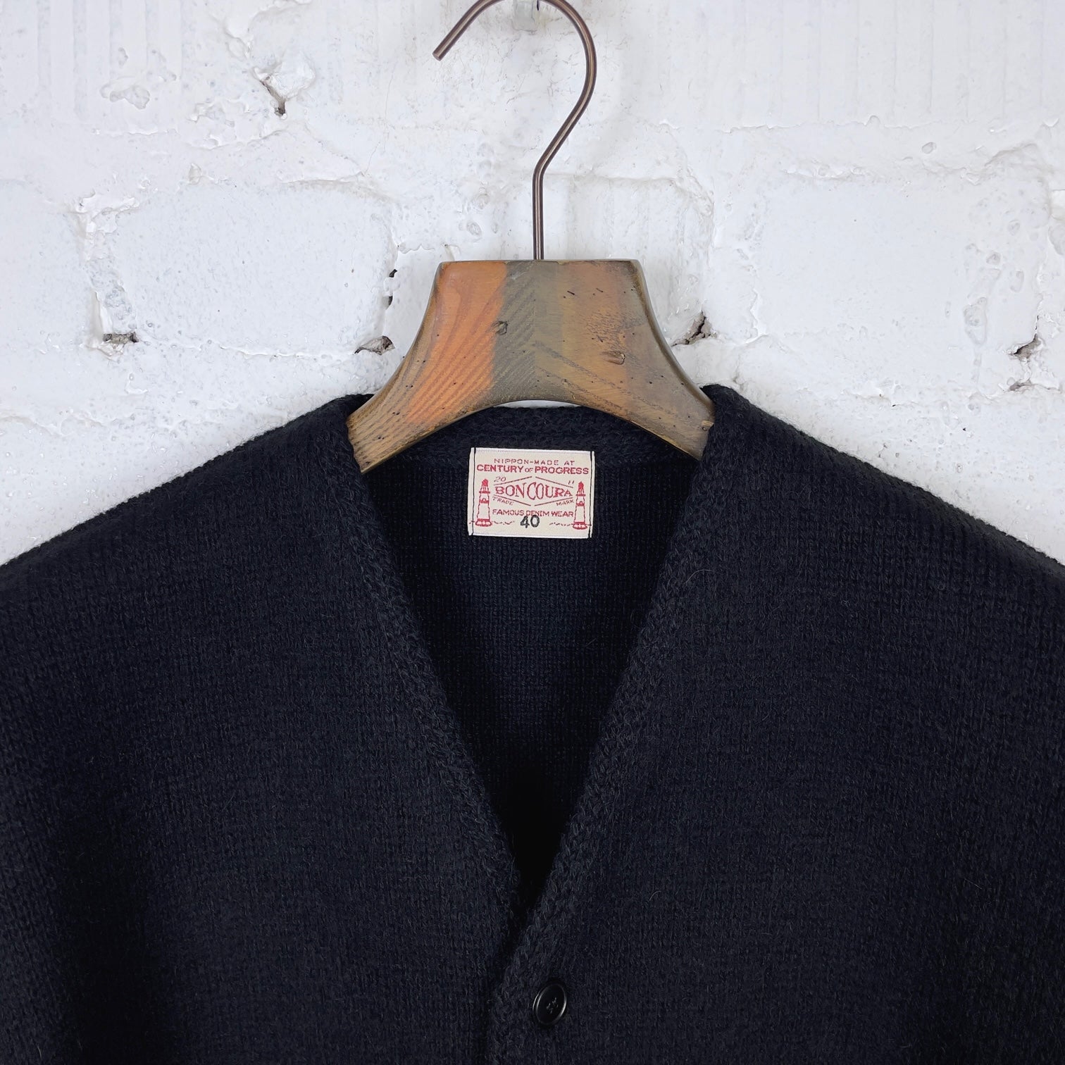alpaca mohair cardigan black | boncoura | made in japan – stuf|f