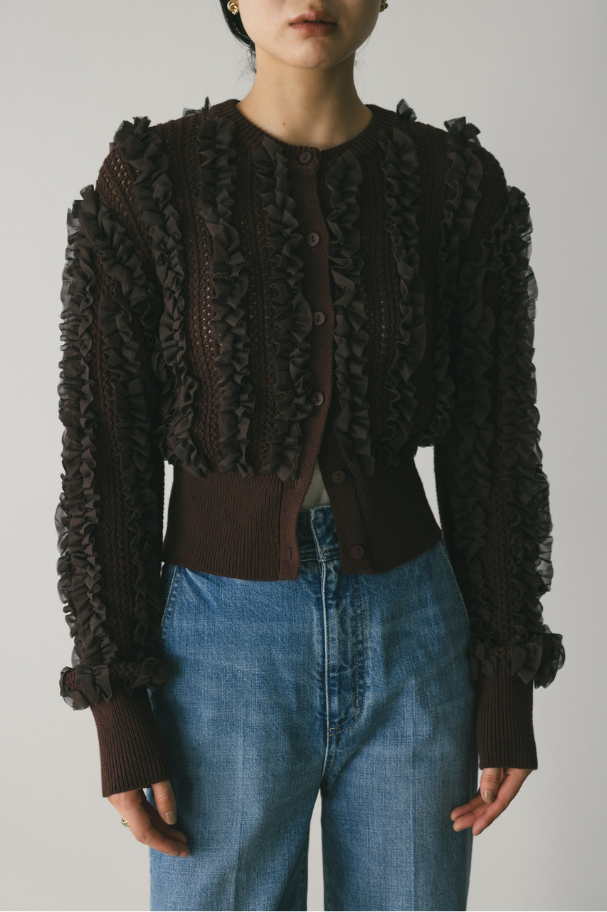 チュールフリルニットカーデ｜STYLEMIXER（スタイルミキサー）公式通販