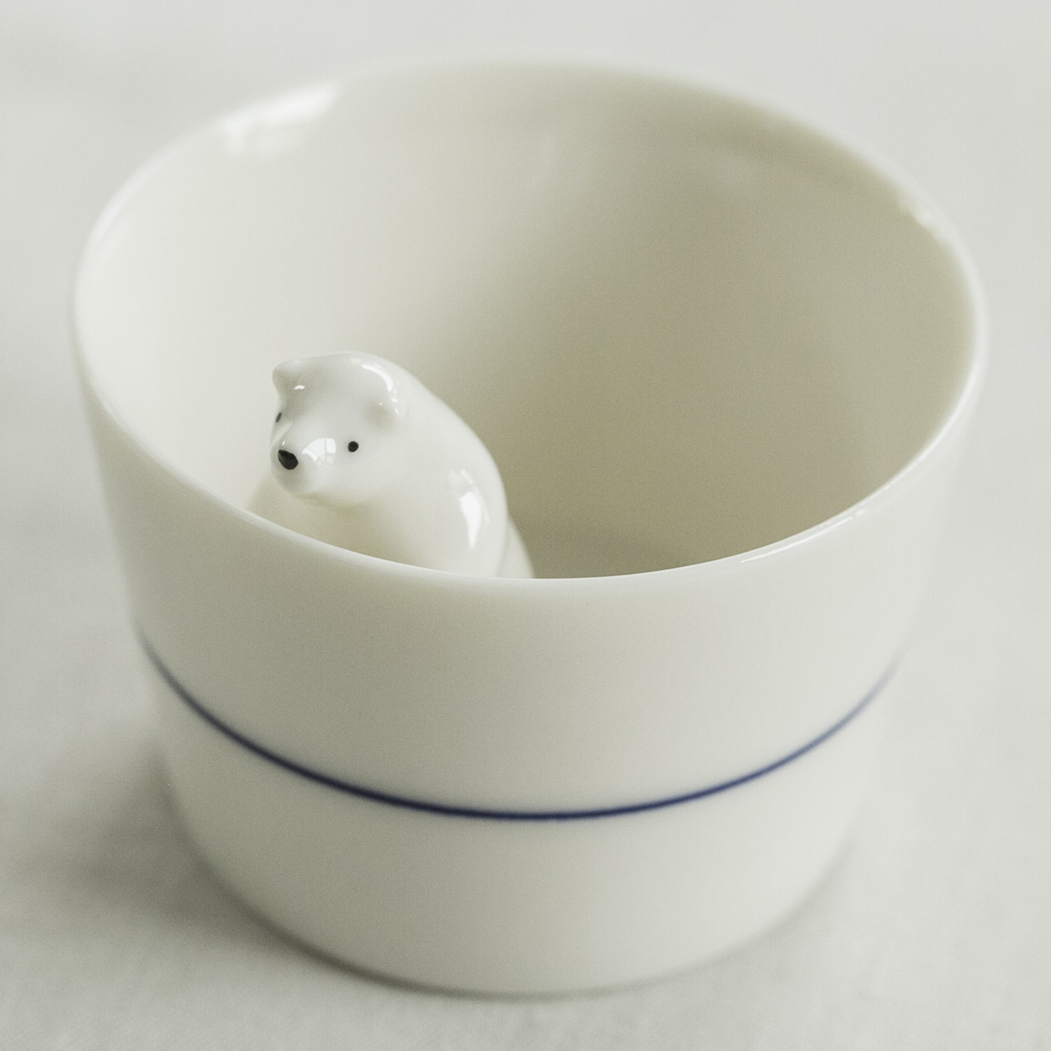 楽土/シロクマの熊五郎 お猪口 2個セット（1号・2号） -心を和ませて