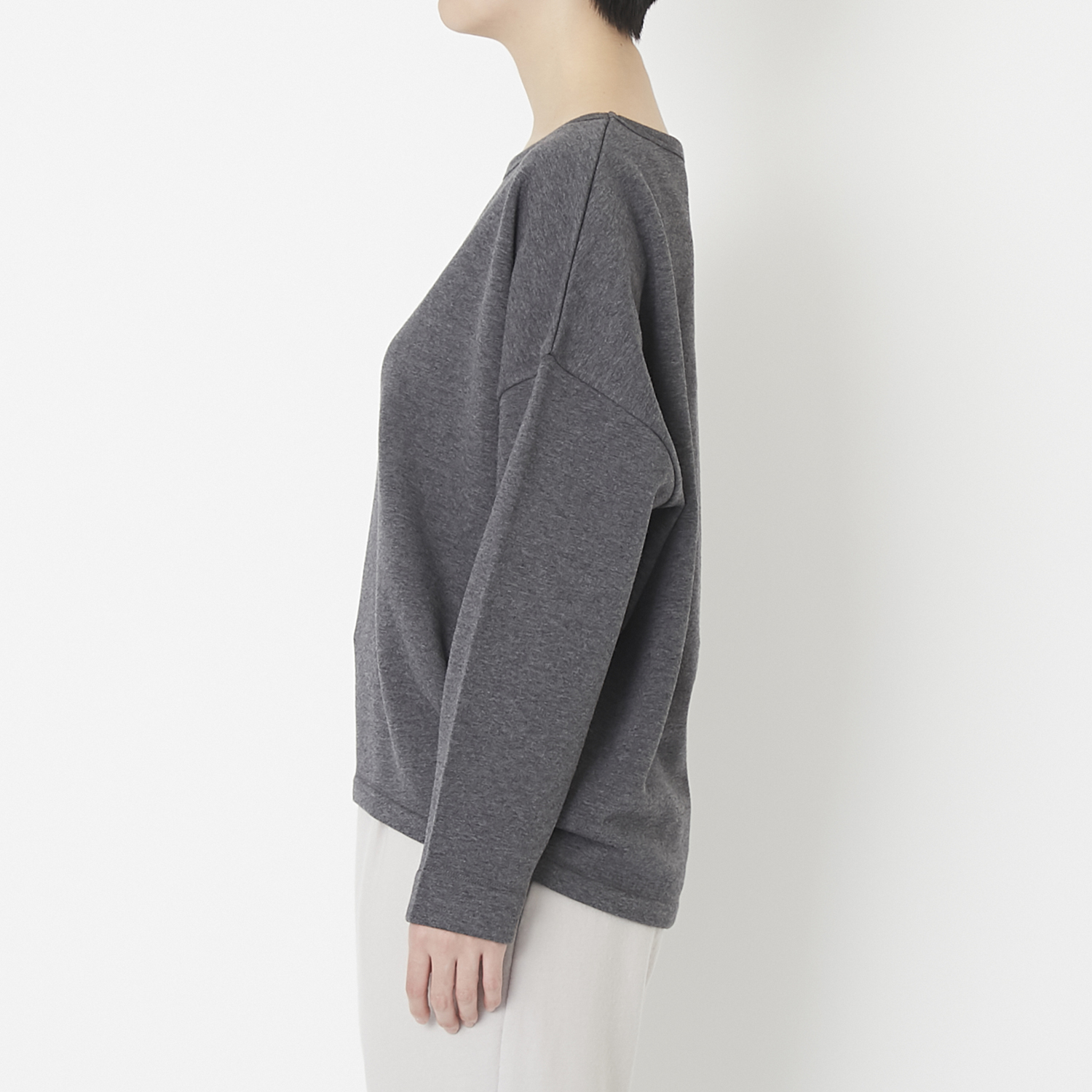 DRESS HERSELF/プルオーバーウォームシルク ボートネック -肌側シルク